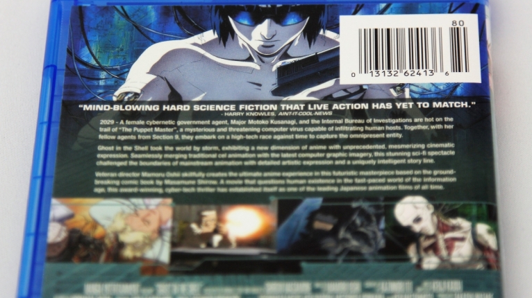 『GHOST IN THE SHELL/攻殻機動隊』北米版Blu-rayパッケージ裏面