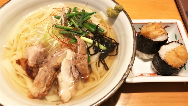 コーチン南蛮きしめん(塩) 天むすセット