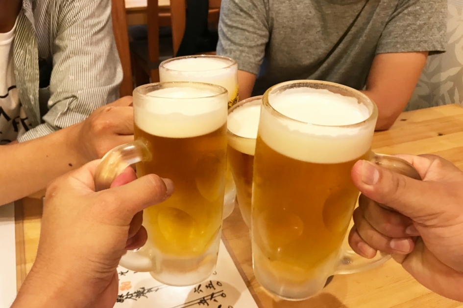 生ビールで乾杯